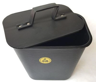 ESD TRASH CAN WITH COVER